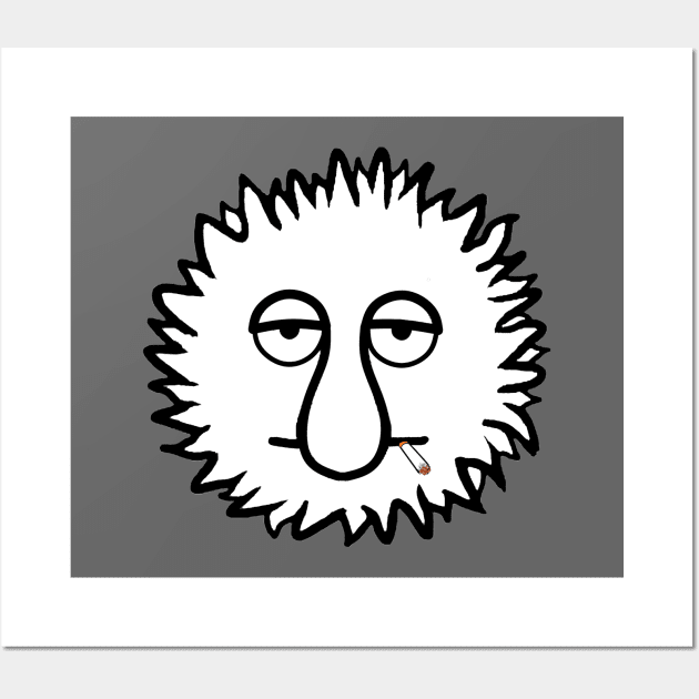 Curly Ball Dude - Original Character Funny Simple Cartoon T-shirt Design for Men,Women,Teens... Wall Art by lovrokatic